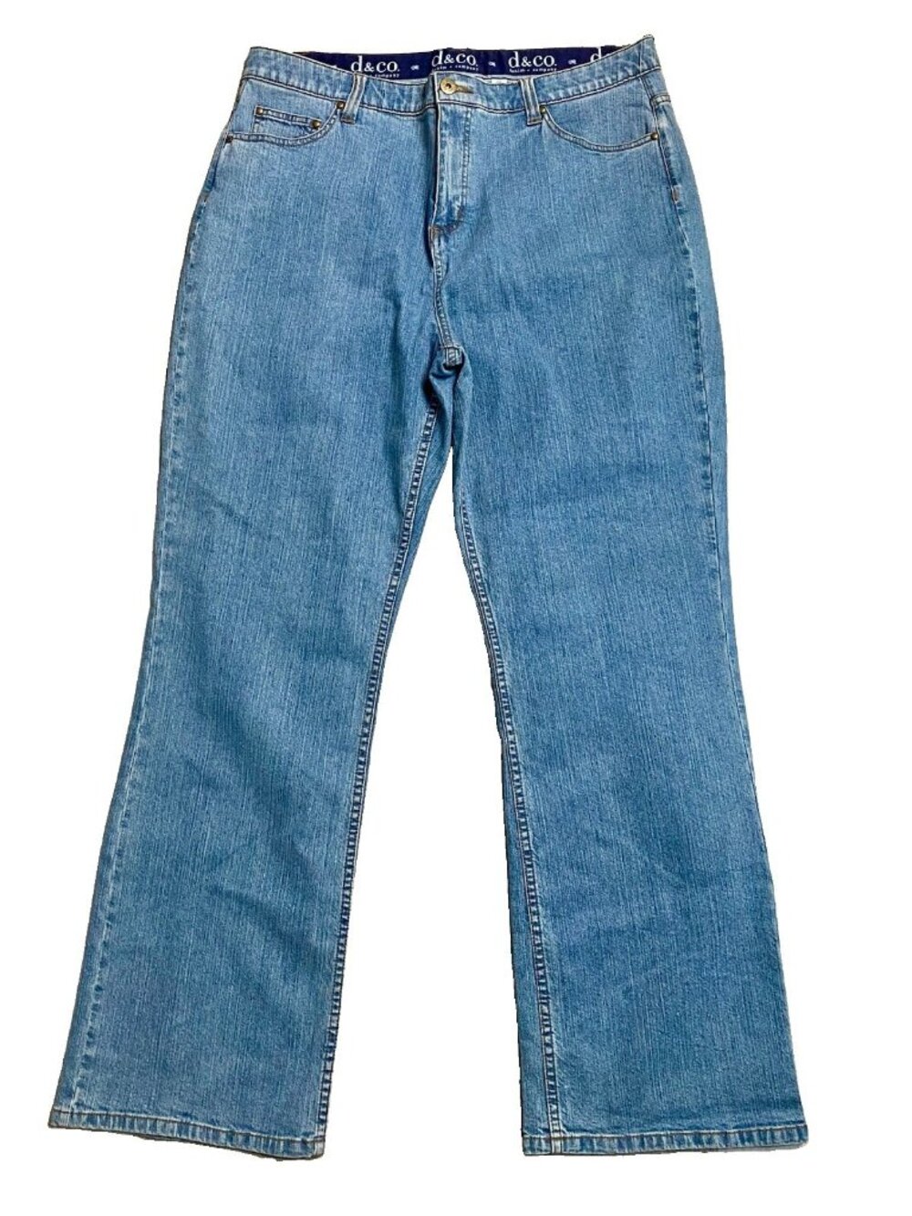 Denim & Co Size 18W Jeans Medium Wash Blue Denim With Tummy Control Stretch NEW